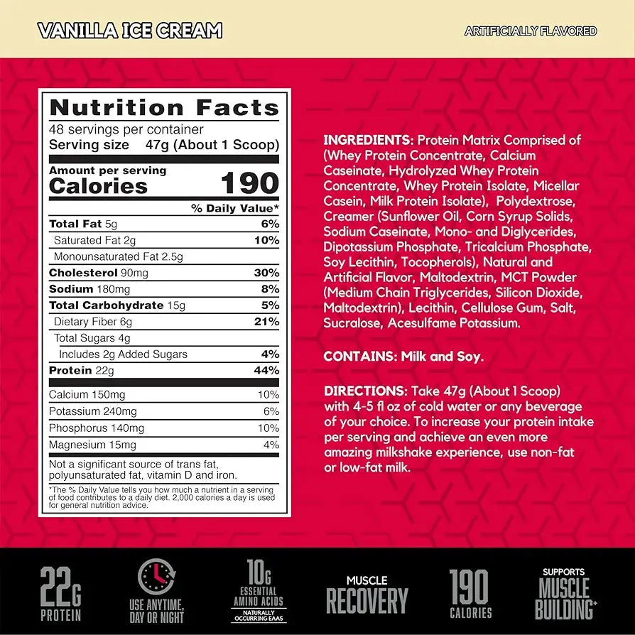 BSN SYNTHA-6 Protein Powder – Vanilla Ice Cream, 5 lb, 48 Servings - Winter Seller Hub