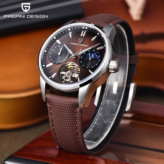 PAGANI DESIGN PD-YS021 Quartz Watch – Leather, Luminous, 10Bar Water-Resistant - Winter Seller Hub