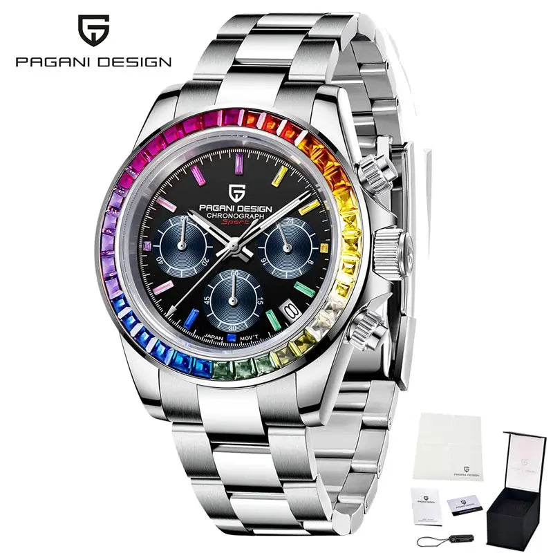 PAGANI DESIGN PD-1644 Quartz Watch – Stainless Steel, Luxury, Water-Resistant - Winter Seller Hub