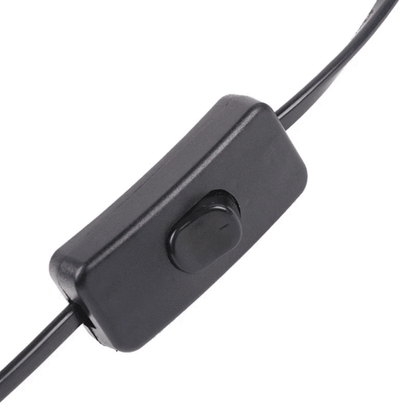 Black rectangular matte toggle switch mounted on black cable for high-pressure car wash spray gun control