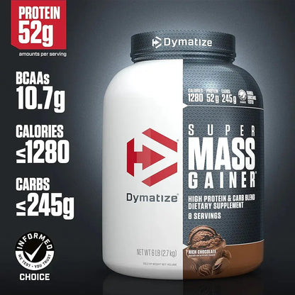 Dymatize Super Mass Gainer Protein Powder – Rich Chocolate, 1280 Calories - Winter Seller Hub