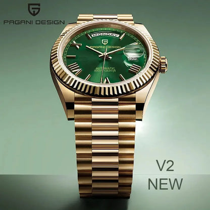 Gold Green V2 Men's Mechanical Watches - Winter Seller Hub