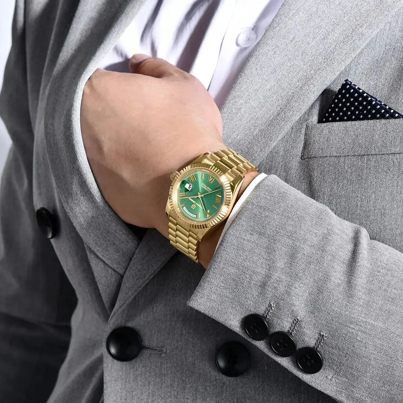 Gold Green V2 Men's Mechanical Watches - Winter Seller Hub