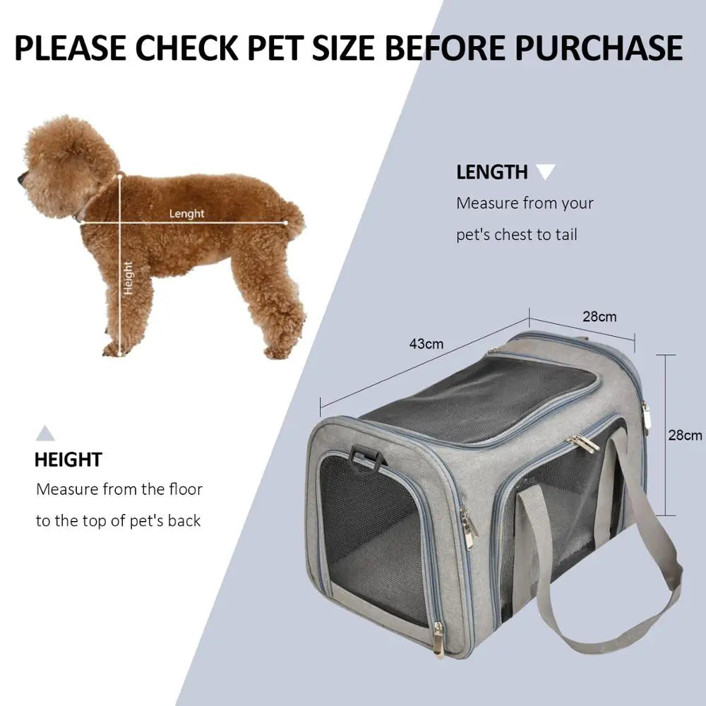 Airline-Approved Soft-Sided Pet Carrier Backpack for Small Dogs & Cats - Winter Seller Hub
