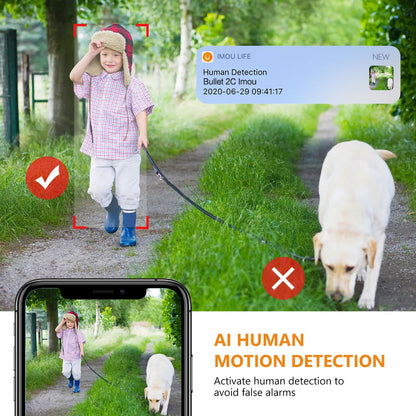 IMOU Outdoor Bullet 2C 4MP Wifi Camera Weatherproof AI Human Detection Outdoor Surveillance ip Camera - Winter Seller Hub