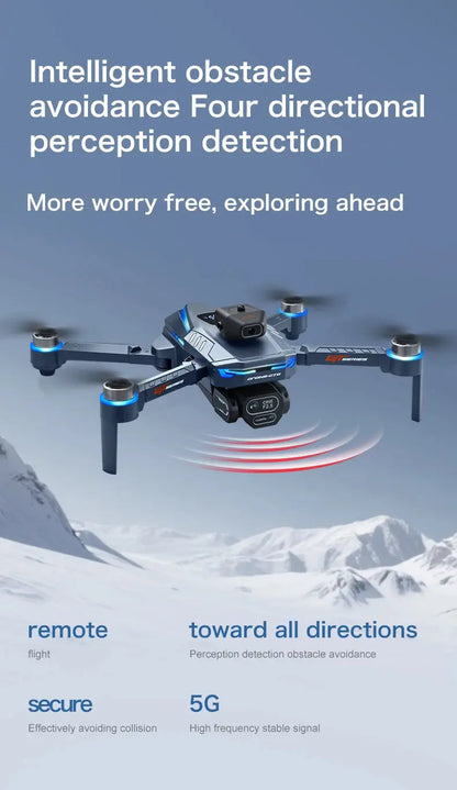 New GT8 Drone 8K Professional HD Dual Cameras Screen Remote 5G WIFI Brushless Motor Obstacle Avoidance Foldable Quadcopter Toys - Winter Seller Hub