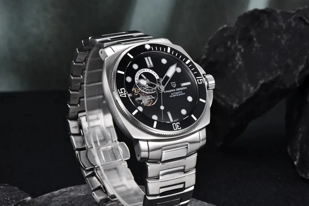PAGANI DESIGN PD-1736 Automatic Skeleton – Sapphire, 20 Bar, Steel - Winter Seller Hub