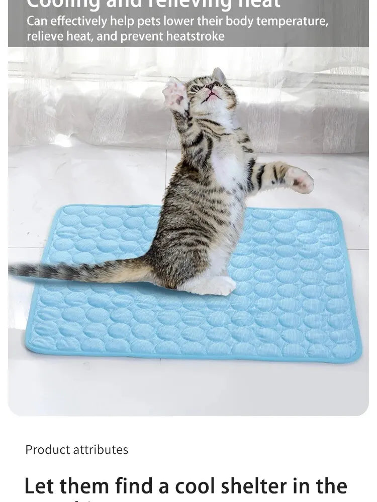 Cooling Pet Bed Mat – Summer Cat & Small Dog Sofa Pad - Winter Seller Hub