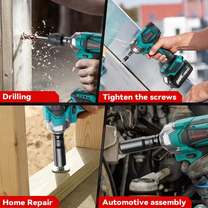 ONEVAN 18V Brushless Electric Wrench – Rechargeable, High Torque - Winter Seller Hub