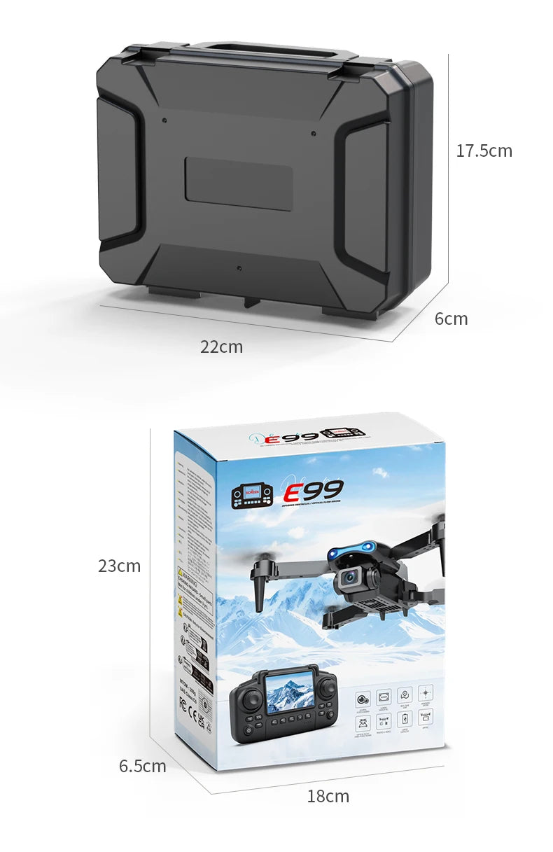 E99 Pro Drone with 8K HD Camera Remote Control Quadcopter Four Axis Aircraft Altitude Hold GPS Flying Toy for Aerial Photography - Winter Seller Hub