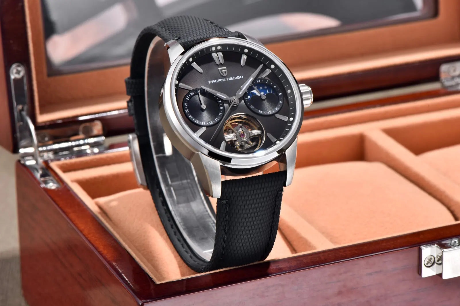 PAGANI DESIGN PD-YS021 Quartz Watch – Leather, Luminous, 10Bar Water-Resistant - Winter Seller Hub