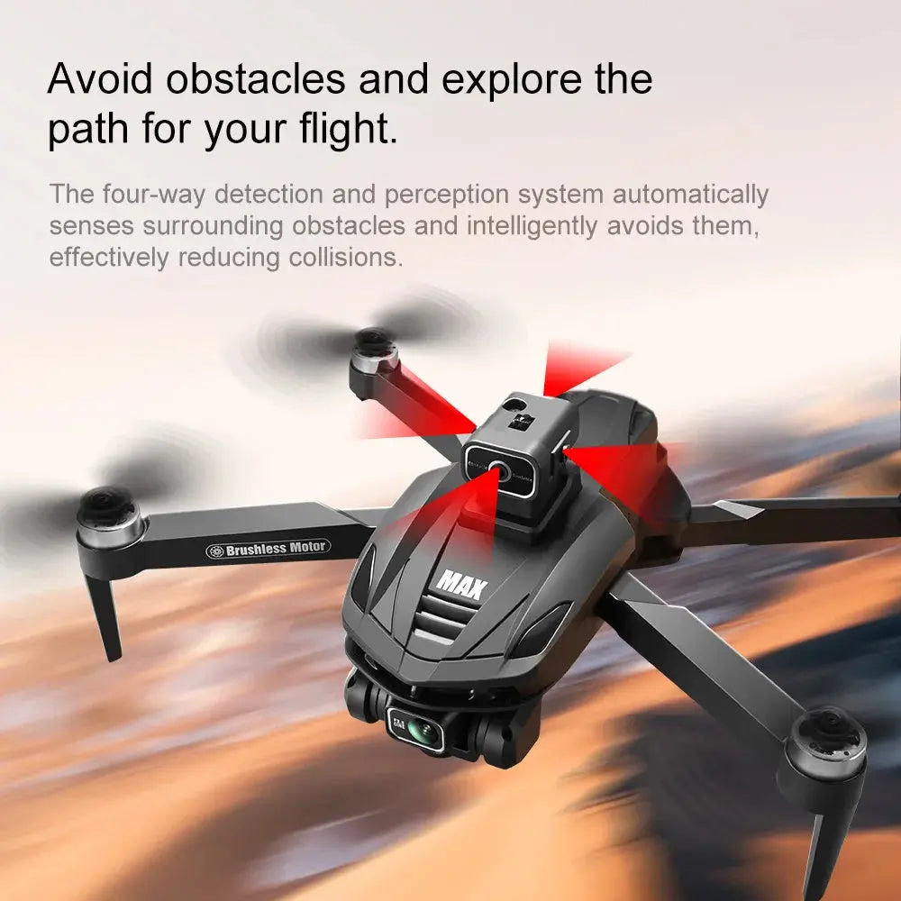 2025 V168 Pro MAX GPS Drone 8K Professional HD Camera 5G WIFI FPV 360° Obstacle Avoidance Brushless Large Screen RC Quadcopter - Winter Seller Hub