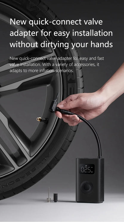 XIAOMI MIJIA Portable Air Pump – Rechargeable Cordless Inflator for Tires & Sports Balls - Winter Seller Hub