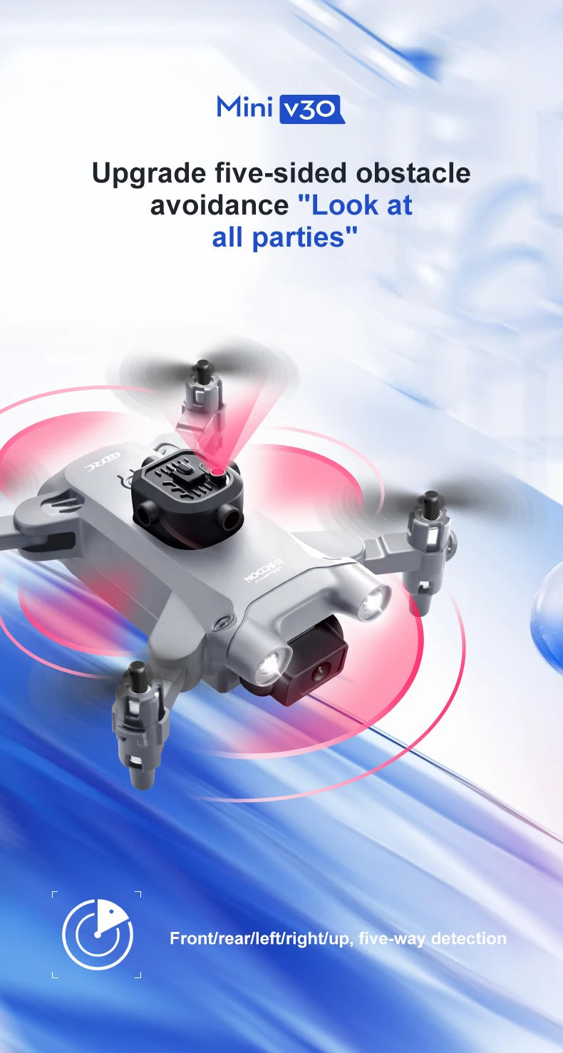 4DRC New V30 Mini Drone with Camera HD 4K 1080P FPV RC Drones Profesional Five-sided Obstacle Avoidance Helicopter Dron Toy Gift - Winter Seller Hub