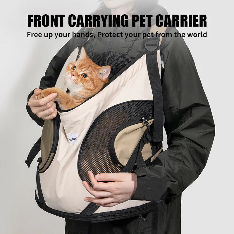 Nylon Pet Carrier Backpack – Belt Closure, Cats & Medium Breeds - Winter Seller Hub