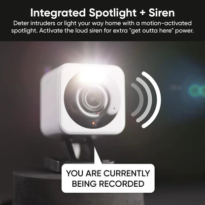 Wyze Cam v4, 2K Wi-Fi Smart Home Security Camera, Indoor/Outdoor Pet/Baby Monitor, Motion Activated Spotlight/Siren, 2-Way Audio - Winter Seller Hub