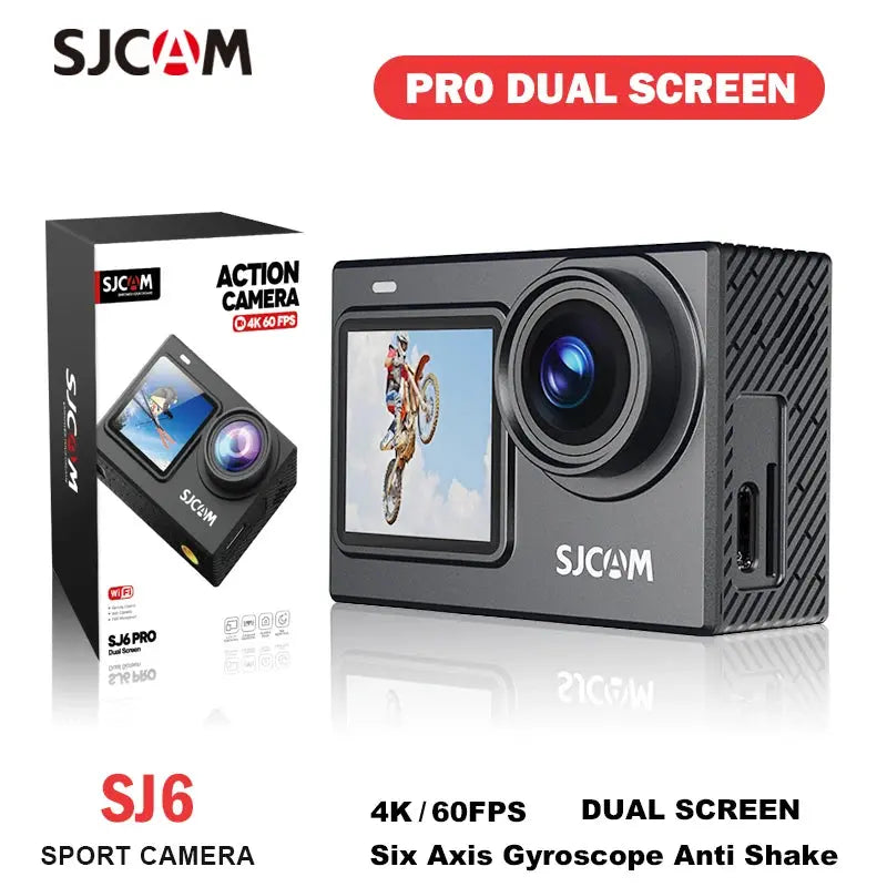 SJCAM SJ6 Pro 4K 60FPS Dual Screen Action Camera Waterproof Touch Screen Sport Cam WiFi Night Vision 6-Axis Gyro Stabilization - Winter Seller Hub