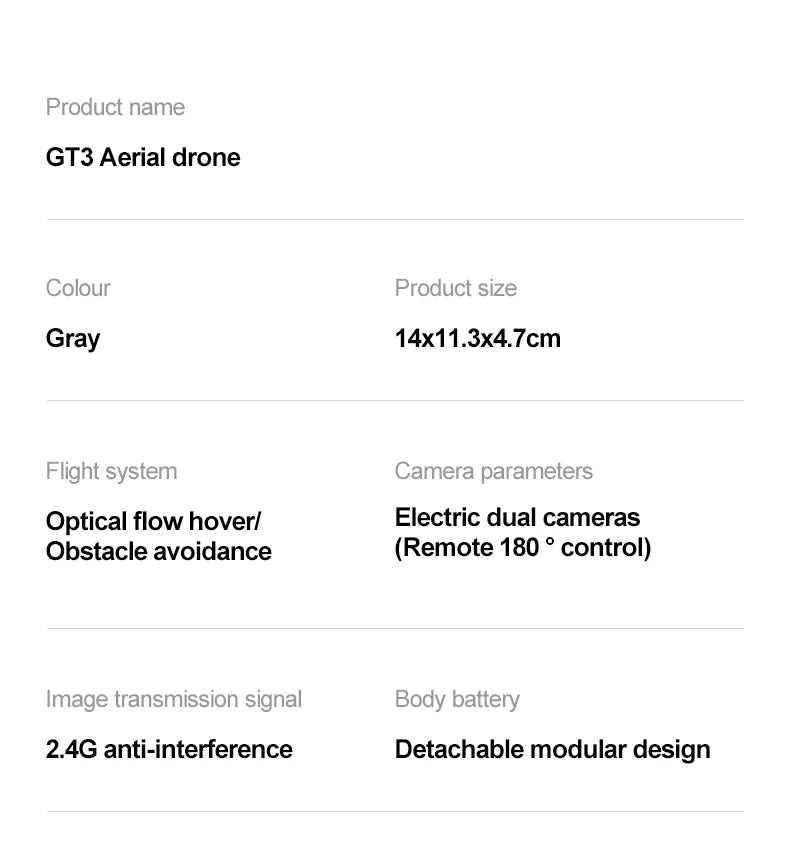 NEW GT3 Mini Foldable Drone With Lights 8k Aerial Photography Optical Flow Positioning 360° Obstacle Avoidance Helicopter Drone - Winter Seller Hub