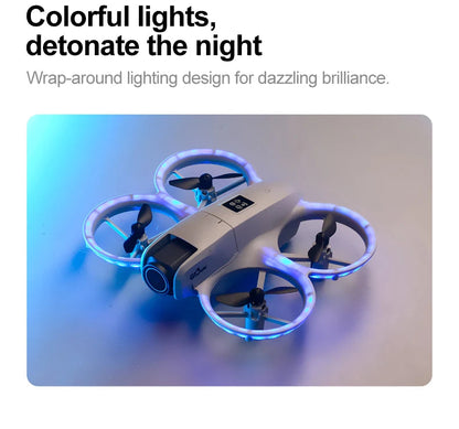 NEW GT3 Mini Foldable Drone With Lights 8k Aerial Photography Optical Flow Positioning 360° Obstacle Avoidance Helicopter Drone - Winter Seller Hub