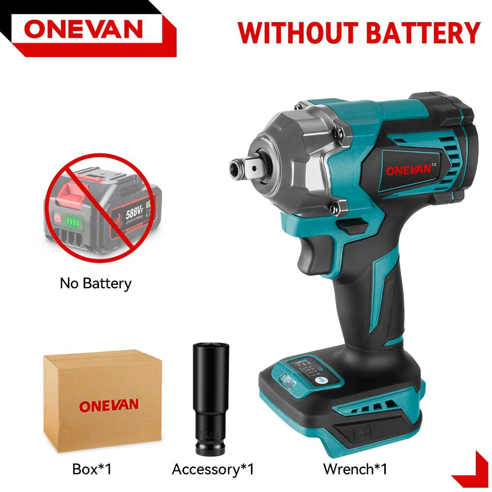 ONEVAN 18V Brushless Electric Wrench – Rechargeable, High Torque - Winter Seller Hub