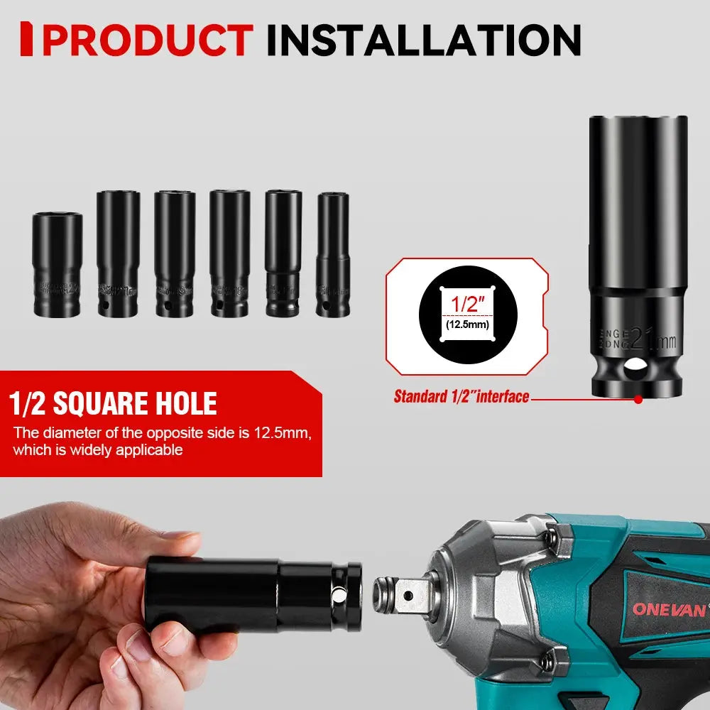 ONEVAN 18V Brushless Electric Wrench – Rechargeable, High Torque - Winter Seller Hub