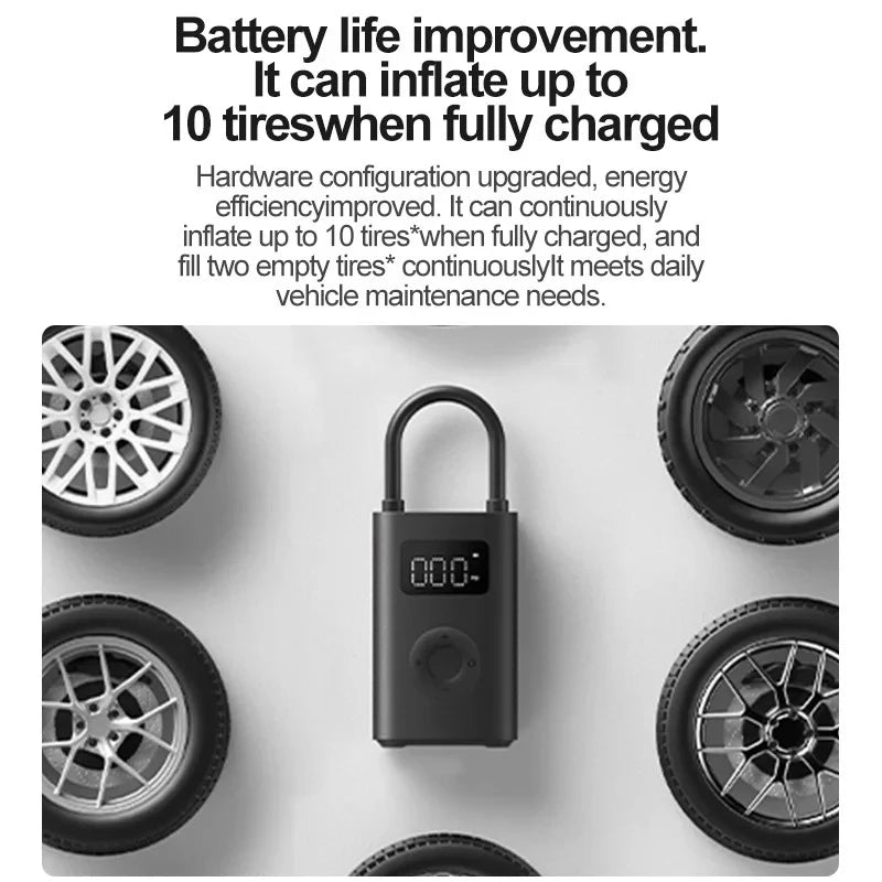 XIAOMI MIJIA Portable Air Pump – Rechargeable Cordless Inflator for Tires & Sports Balls - Winter Seller Hub