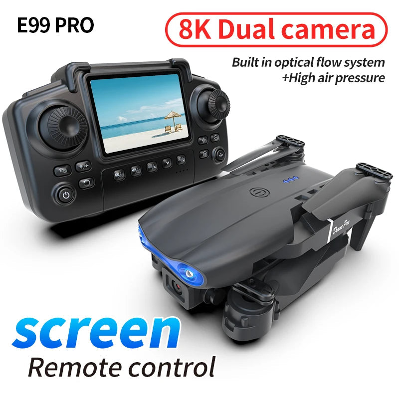 E99 Pro Drone with 8K HD Camera Remote Control Quadcopter Four Axis Aircraft Altitude Hold GPS Flying Toy for Aerial Photography - Winter Seller Hub