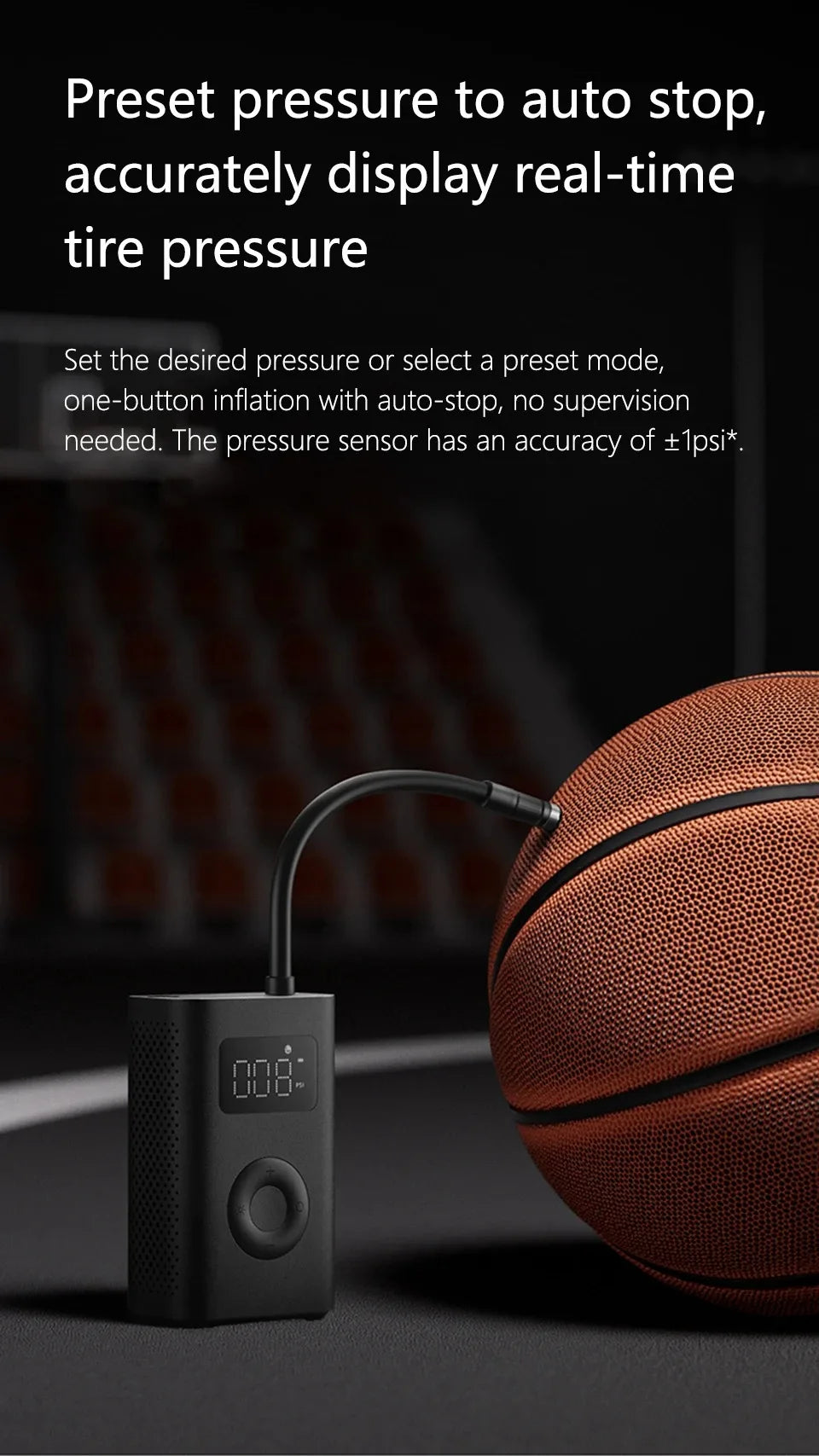 XIAOMI MIJIA Portable Air Pump – Rechargeable Cordless Inflator for Tires & Sports Balls - Winter Seller Hub