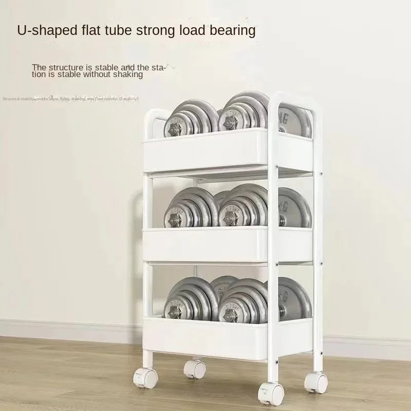 Multi-level Stroller Storage Rack for Kitchen Bedroom Bathroom Mobile Toilet Floor-to-ceiling Organizer with Snacks Holder Winter Seller Hub