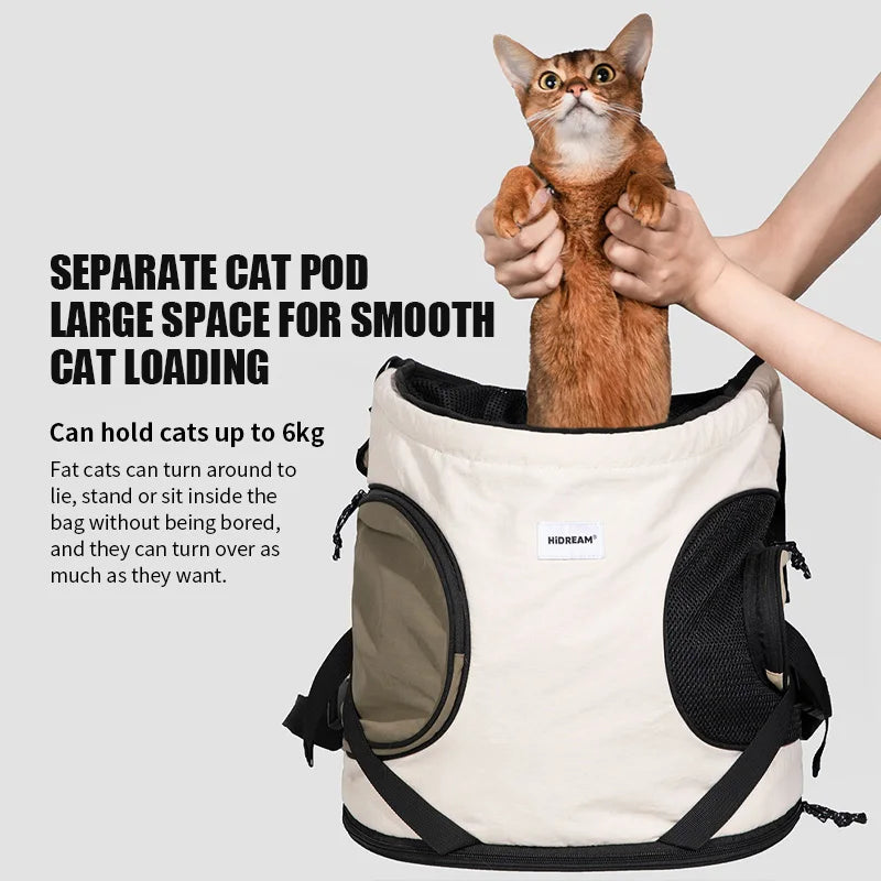 Nylon Pet Carrier Backpack – Belt Closure, Cats & Medium Breeds - Winter Seller Hub