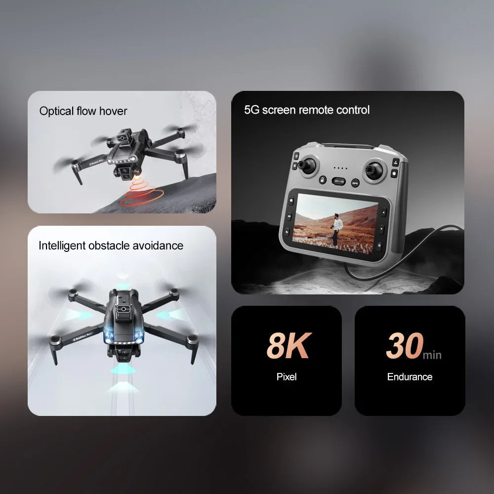 New For Xiaomi V198 GPS MAX Drone with 8k professional HD camera 5G WiFi Brushless laser barrier avoidance Folding quadcopter - Winter Seller Hub