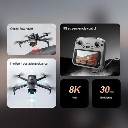 New For Xiaomi V198 GPS MAX Drone with 8k professional HD camera 5G WiFi Brushless laser barrier avoidance Folding quadcopter - Winter Seller Hub