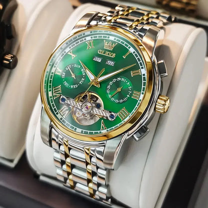 Men’s Automatic Mechanical Stainless Steel Skeleton Watch - Winter Seller Hub