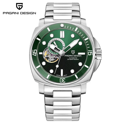 PAGANI DESIGN PD-1736 Automatic Skeleton – Sapphire, 20 Bar, Steel - Winter Seller Hub