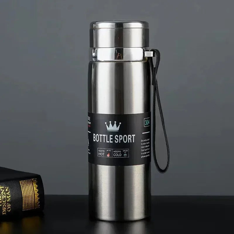 1L Insulated Stainless Steel Water Bottle – Vacuum, Hot/Cold, Leakproof - Winter Seller Hub