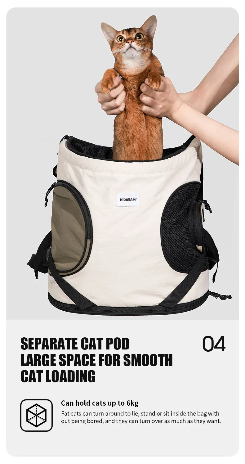 Nylon Pet Carrier Backpack – Belt Closure, Cats & Medium Breeds - Winter Seller Hub