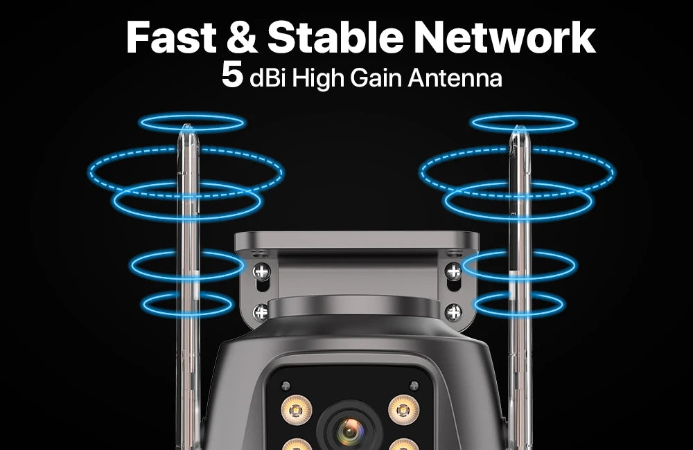 4K 8MP HD Wifi PTZ Camera Outdoor 4MP Dual Lens Dual Screen AI Auto Tracking IP Camera CCTV Audio Video Surveillance P2P iCSee - Winter Seller Hub