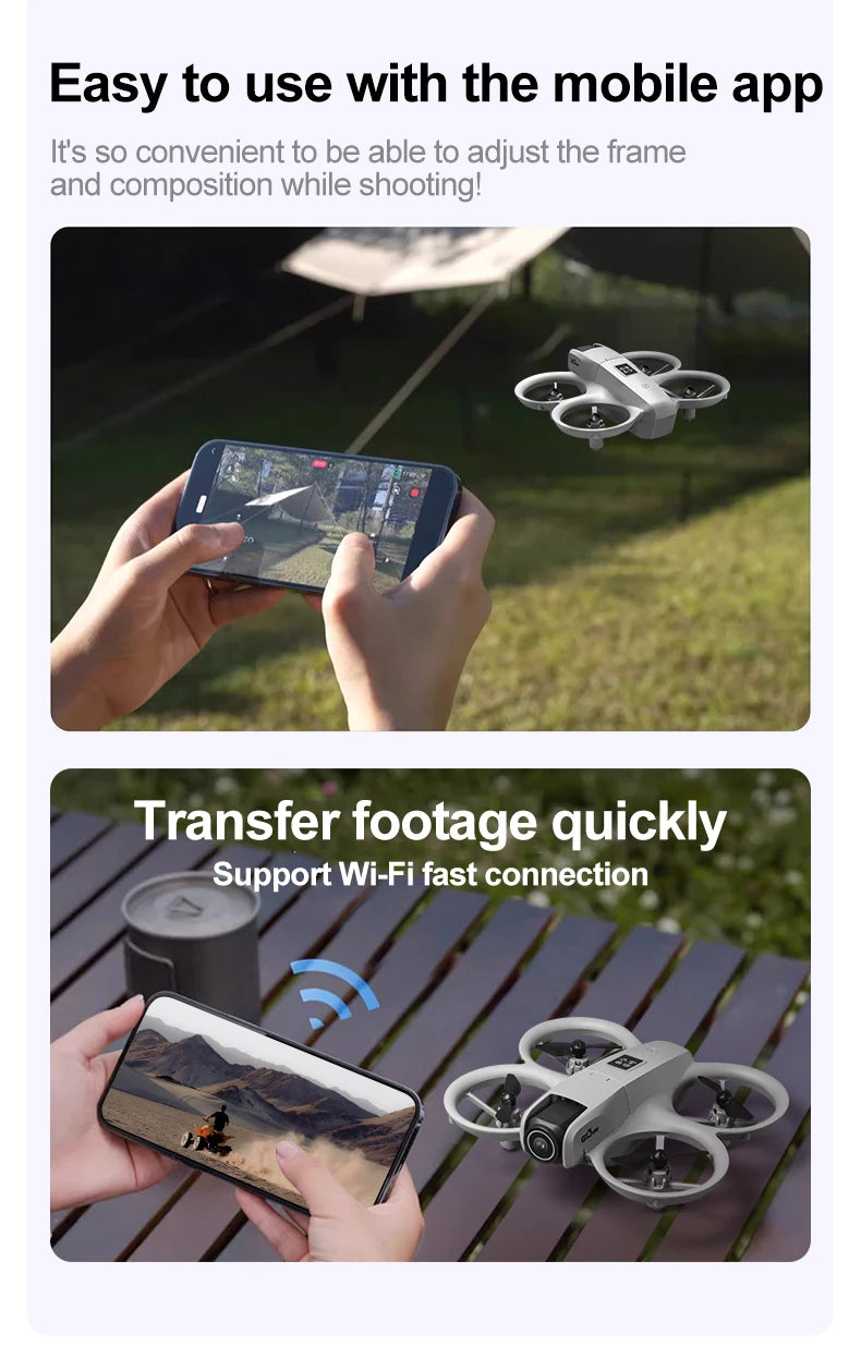 Gt3 Mini Drone 8k Camera 180° ESC Optical Flow Positioning WIFI Aerial Photography Remote Control Aircraft G-safe Drone Toy Gift - Winter Seller Hub