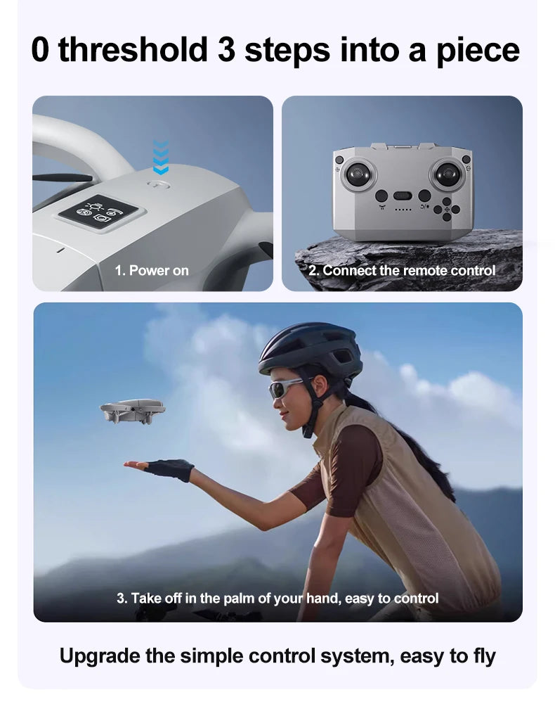 Gt3 Mini Drone 8k Camera 180° ESC Optical Flow Positioning WIFI Aerial Photography Remote Control Aircraft G-safe Drone Toy Gift - Winter Seller Hub