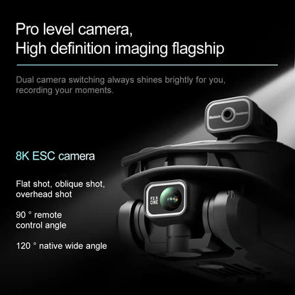 2025 V168 Pro MAX GPS Drone 8K Professional HD Camera 5G WIFI FPV 360° Obstacle Avoidance Brushless Large Screen RC Quadcopter - Winter Seller Hub