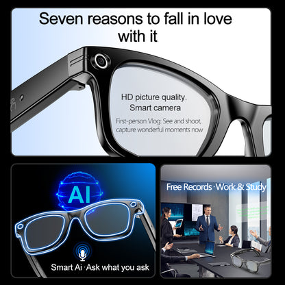 AI Smart Glasses with Camera | Bluetooth Music, Video & ChatGPT Voice Control