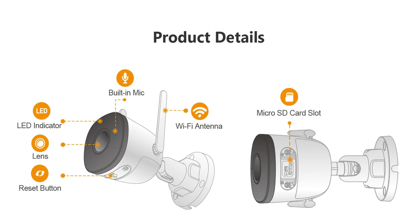 IMOU Outdoor Bullet 2C 4MP Wifi Camera Weatherproof AI Human Detection Outdoor Surveillance ip Camera - Winter Seller Hub