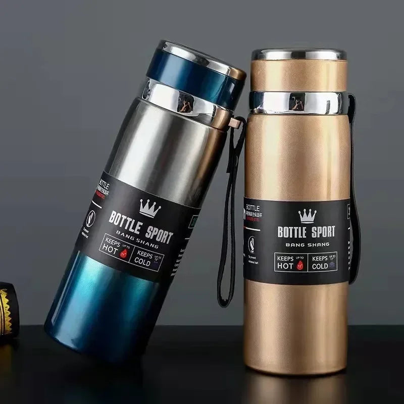 1L Insulated Stainless Steel Water Bottle – Vacuum, Hot/Cold, Leakproof - Winter Seller Hub
