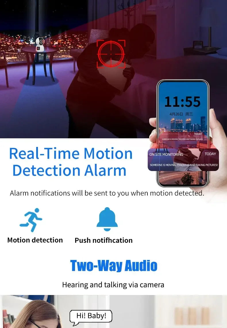 Tuya 5G 8MP 10MP WiFi Camera Smart Home Wireless IP Surveillance Camera AI Detect Automatic Tracking Security Baby Monitor Tuya - Winter Seller Hub