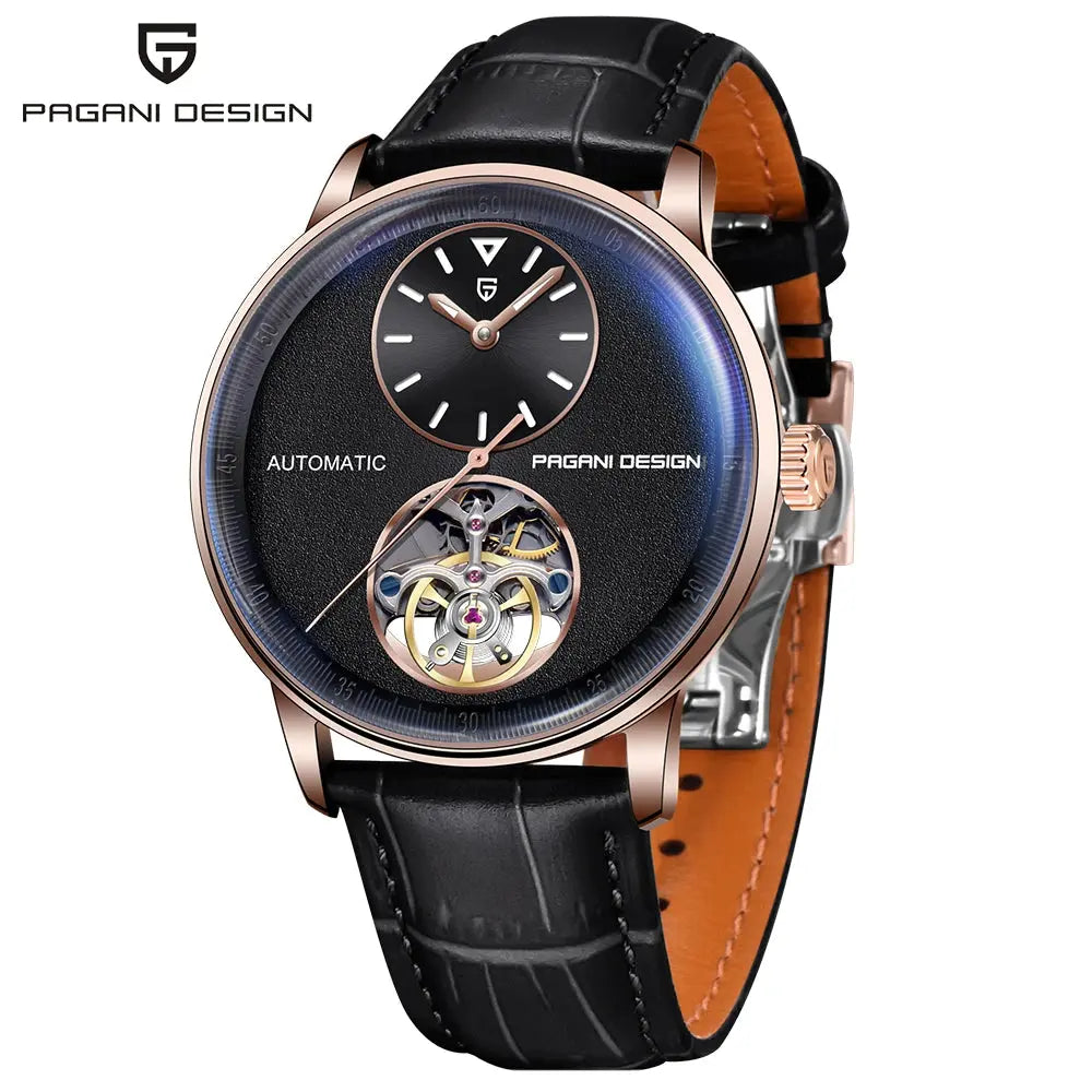 PAGANI DESIGN PD-1796 Mechanical Watch – Leather, Luminous, Waterproof - Winter Seller Hub