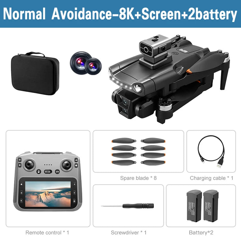 New For Xiaomi V198 GPS MAX Drone with 8k professional HD camera 5G WiFi Brushless laser barrier avoidance Folding quadcopter - Winter Seller Hub