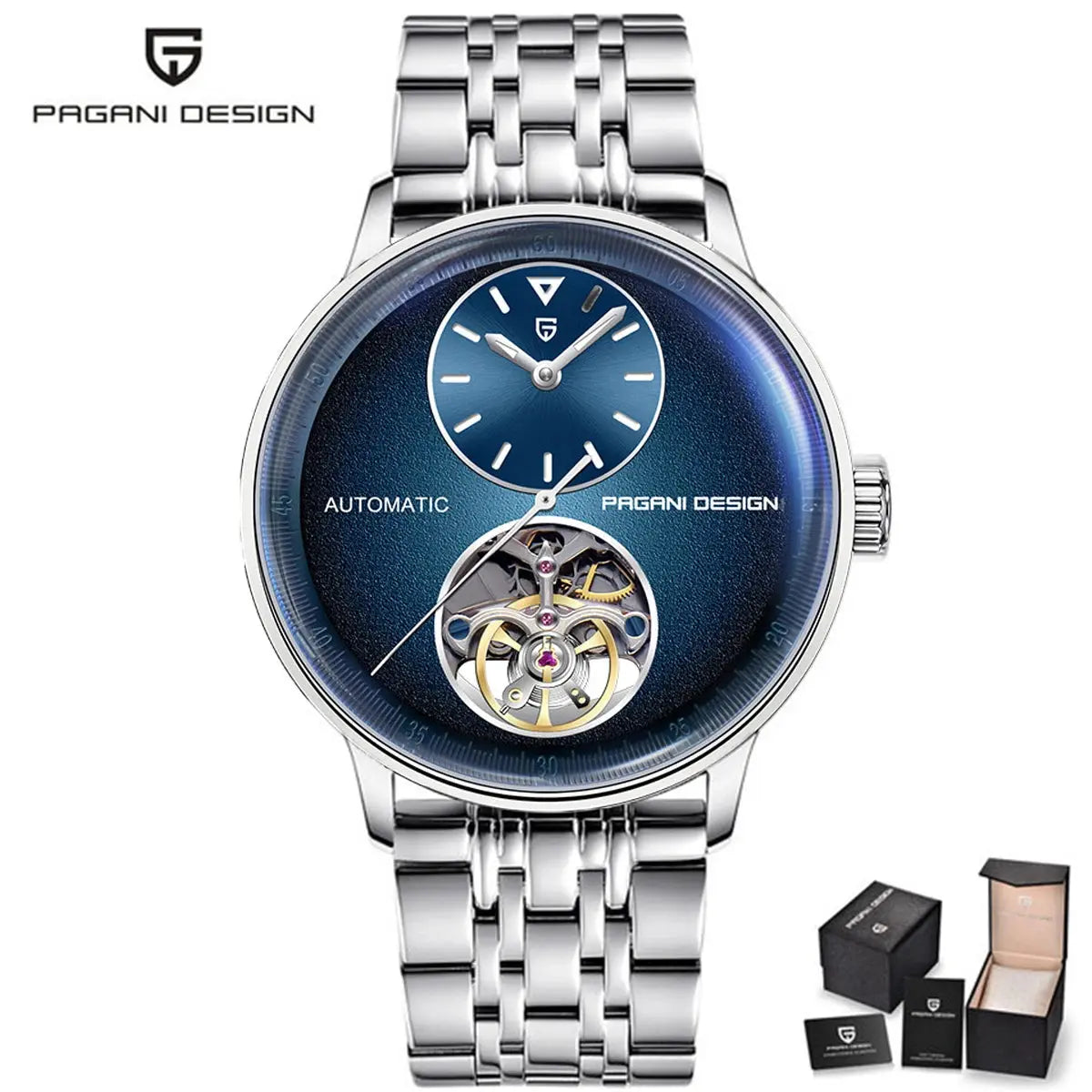 PAGANI DESIGN PD-1796 Mechanical Watch – Leather, Luminous, Waterproof - Winter Seller Hub
