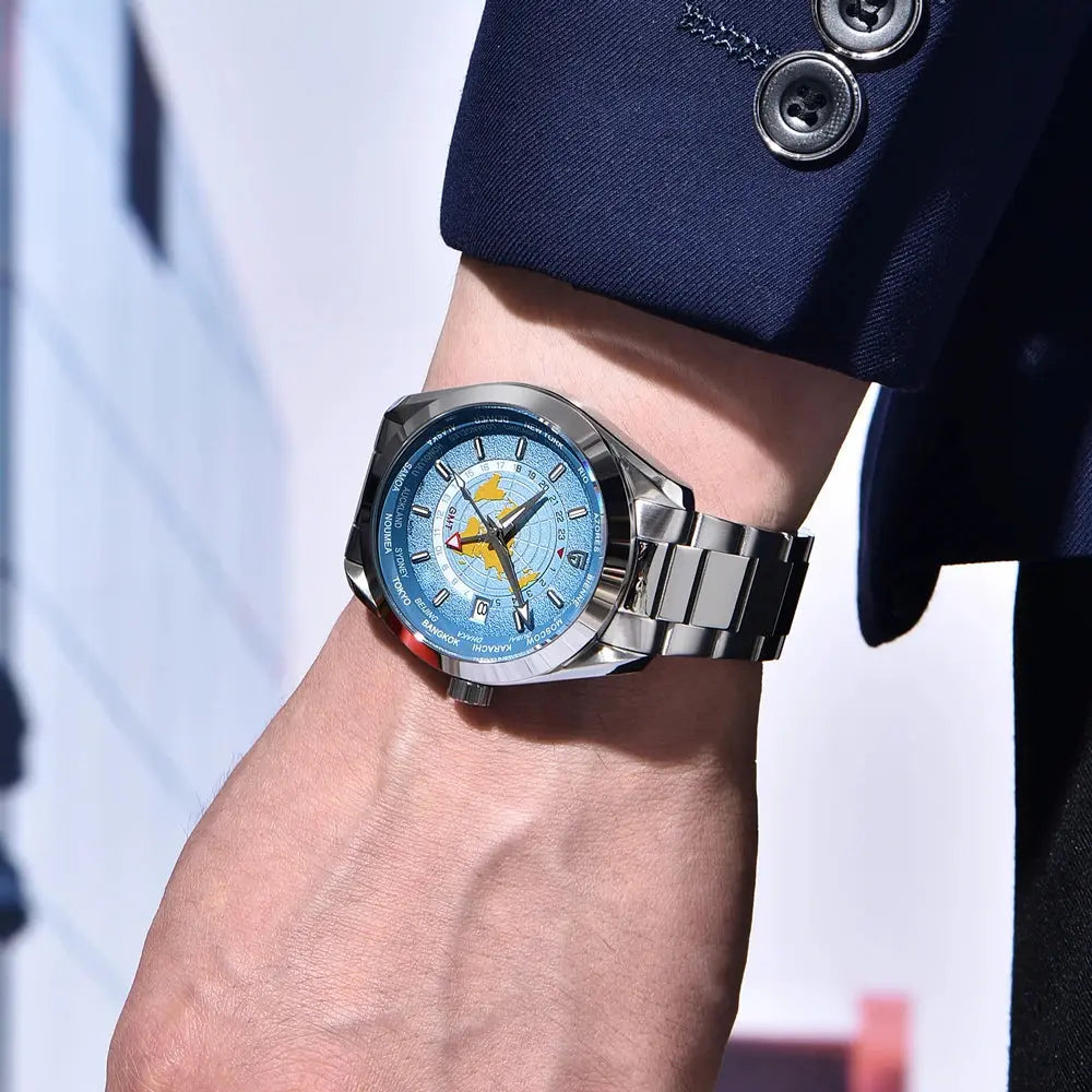 PD1788 Quartz Wristwatch – Stainless Steel Case & Bracelet, Water-Resistant, Fashionable Casual Watch - Winter Seller Hub