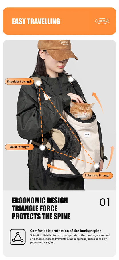 Nylon Pet Carrier Backpack – Belt Closure, Cats & Medium Breeds - Winter Seller Hub