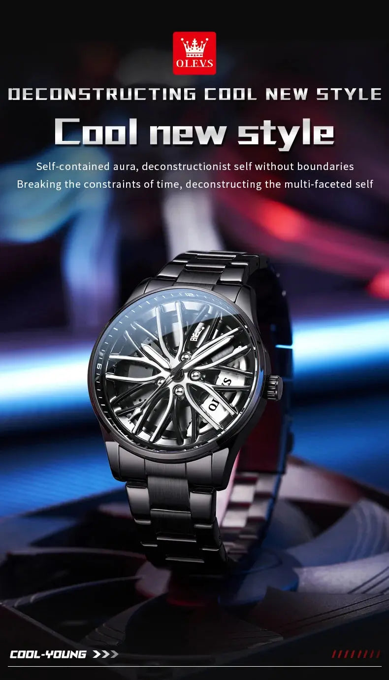 OLEVS 9937 Quartz Watch – Stainless Steel, Luminous, 3 Bar - Winter Seller Hub